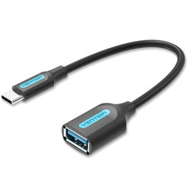 Vention Adaptador USB 3.1 Tipo-C Macho a USB-A Hembra Negro CCVBB